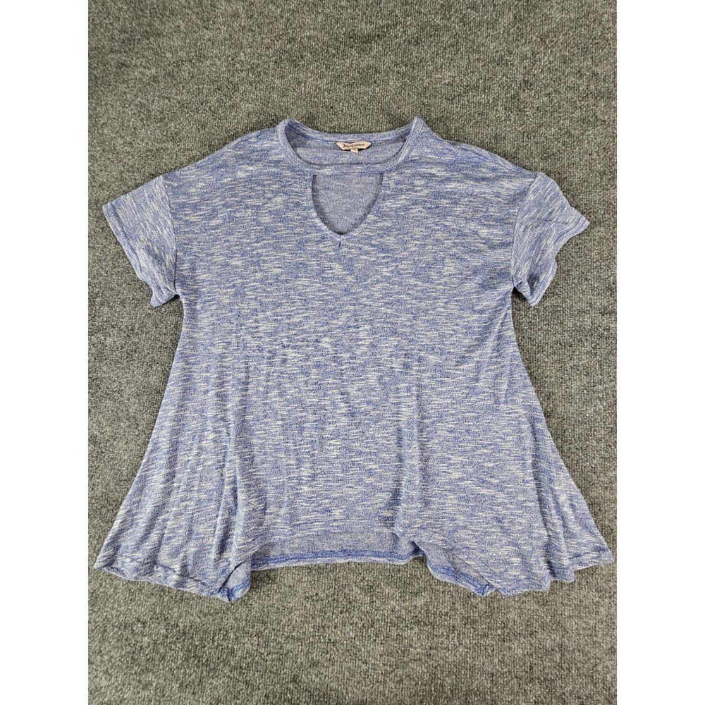 Juicy Couture Sweater Women's S Small Blue V-neck Sweater Short‎ Sleeve